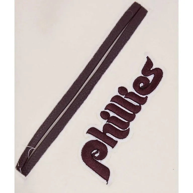 Philadelphia Phillies White Wool & Wine Leather Sleeves Varsity Men's Jacket