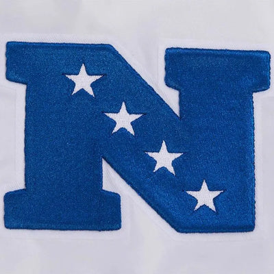 Philadelphia Eagles Retro Classic Rib Full-Snap Varsity White Satin Men's Bomber Jacket