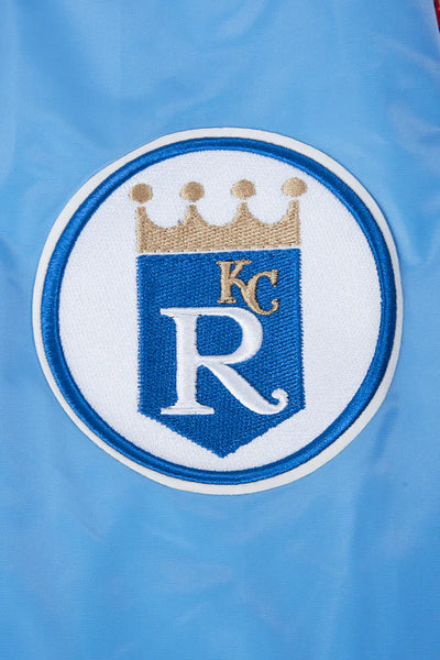 Kansas City Royals Retro Classic Rib Royal Blue Satin Men's Jacket