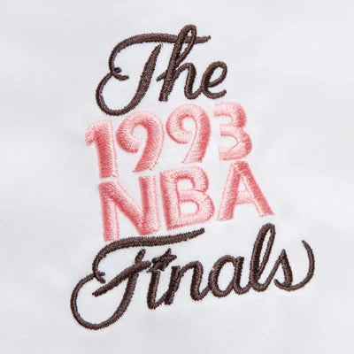 Chicago Bulls Classic Neopolitan White Satin Varsity Men's Bomber Jacket