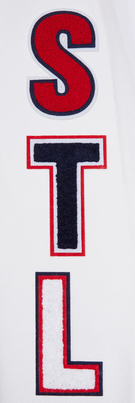 Louis Cardinals Blue Wool & White Leather Sleeves Varsity Men's Jacket