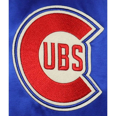 Chicago Cubs 1946 Full-Snap Blue Satin Windbreaker Men's Jacket