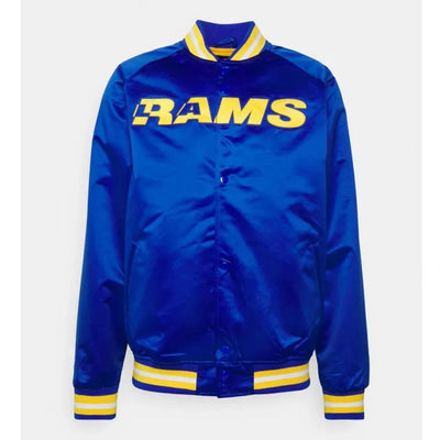 Los Angeles Chargers Lightweight Full-Snap Varsity Royal Blue Satin Men's Bomber Jacket