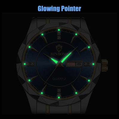 Waterproof Men Watch Stainless Steel Quartz Luminous Classic Business Wristwatch