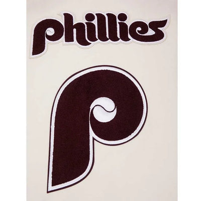 Philadelphia Phillies White Wool & Wine Leather Sleeves Varsity Men's Jacket