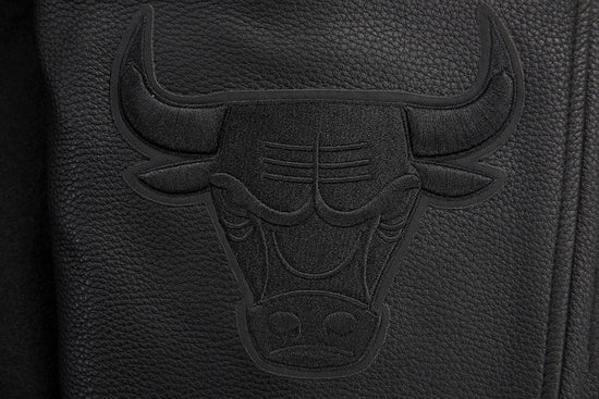 Chicago Bulls Mashup Black Wool & Genuine Leather Sleeves Men's Varsity Letterman Jacket