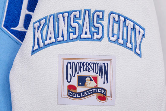 Kansas City Royals Varsity Light Blue Wool & White Leather Sleeves Men's Jacket