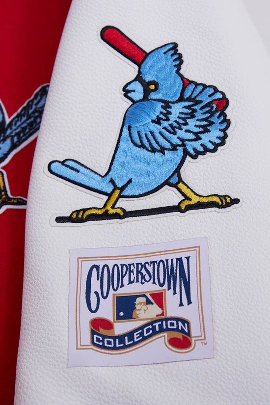 Louis Cardinals Red Wool & White Leather Sleeves Varsity Men's Jacket