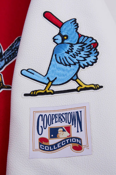 Louis Cardinals Red Wool & White Leather Sleeves Varsity Men's Jacket