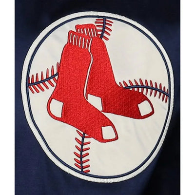 Boston Red Sox 1967 Full-Snap Navy Blue Satin Windbreaker Men's Bomber Jacket