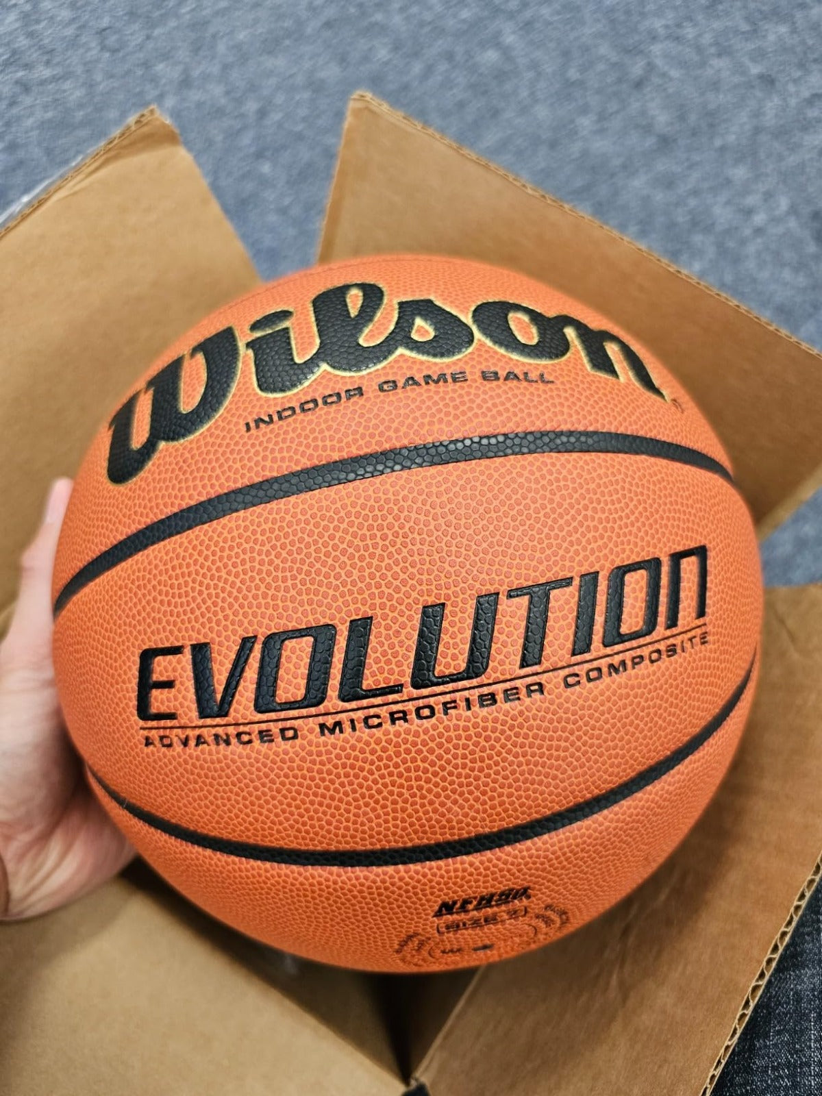 Wilson Evolution Basketball 29.5” Official Indoor Game Ball Black Composite Leat