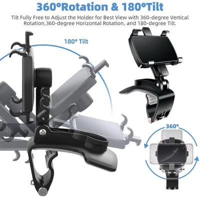 Universal 360° Car Phone Mount Holder For Cell Phone Samsung Galaxy iPhone