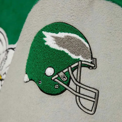 Princess Diana Philadelphia Eagles Varsity Green and Grey Wool Men's Bomber Jacket