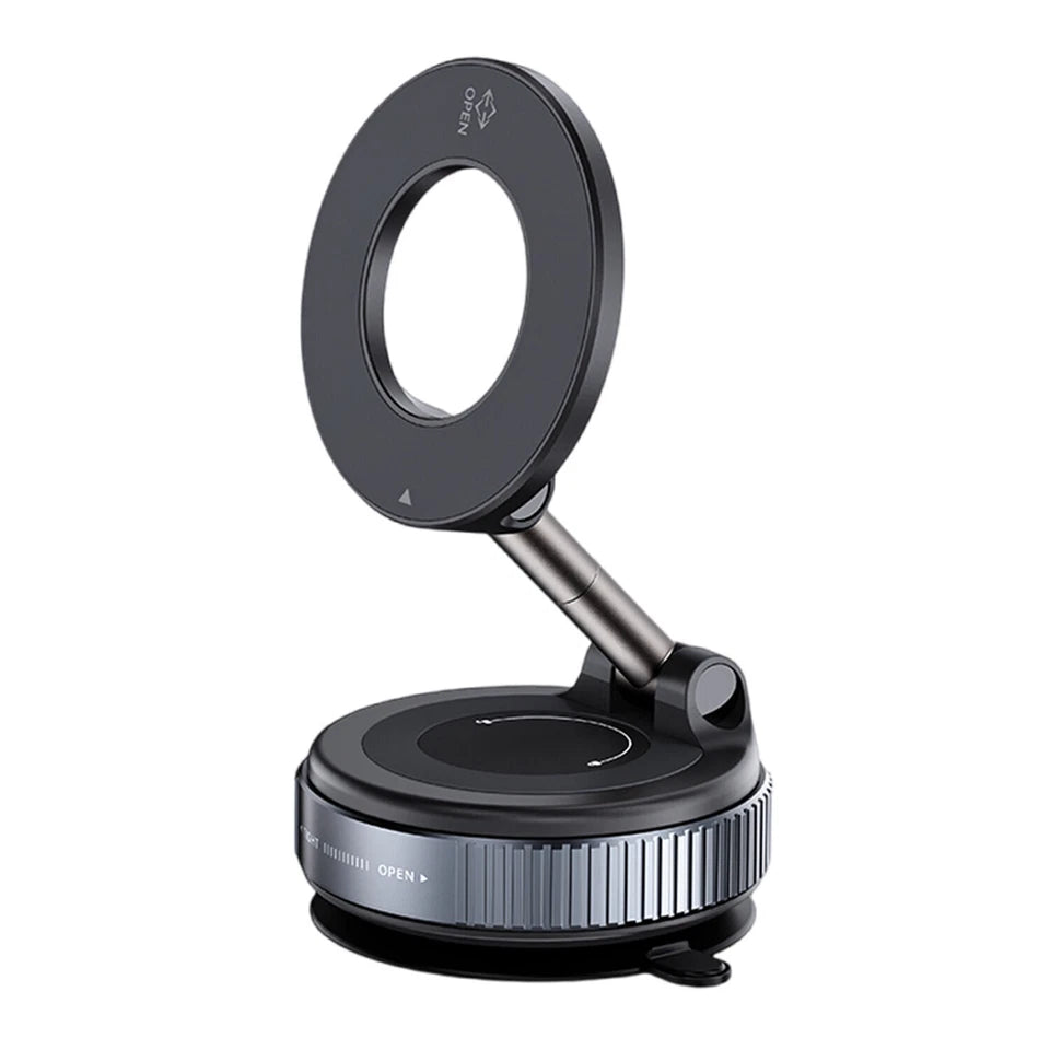 Alloy Folding Strong Magnet Magnetic Phone Holder Desk Wall Car Vacuum Suction Windshield Dashboard Mobile Holder Window Mount