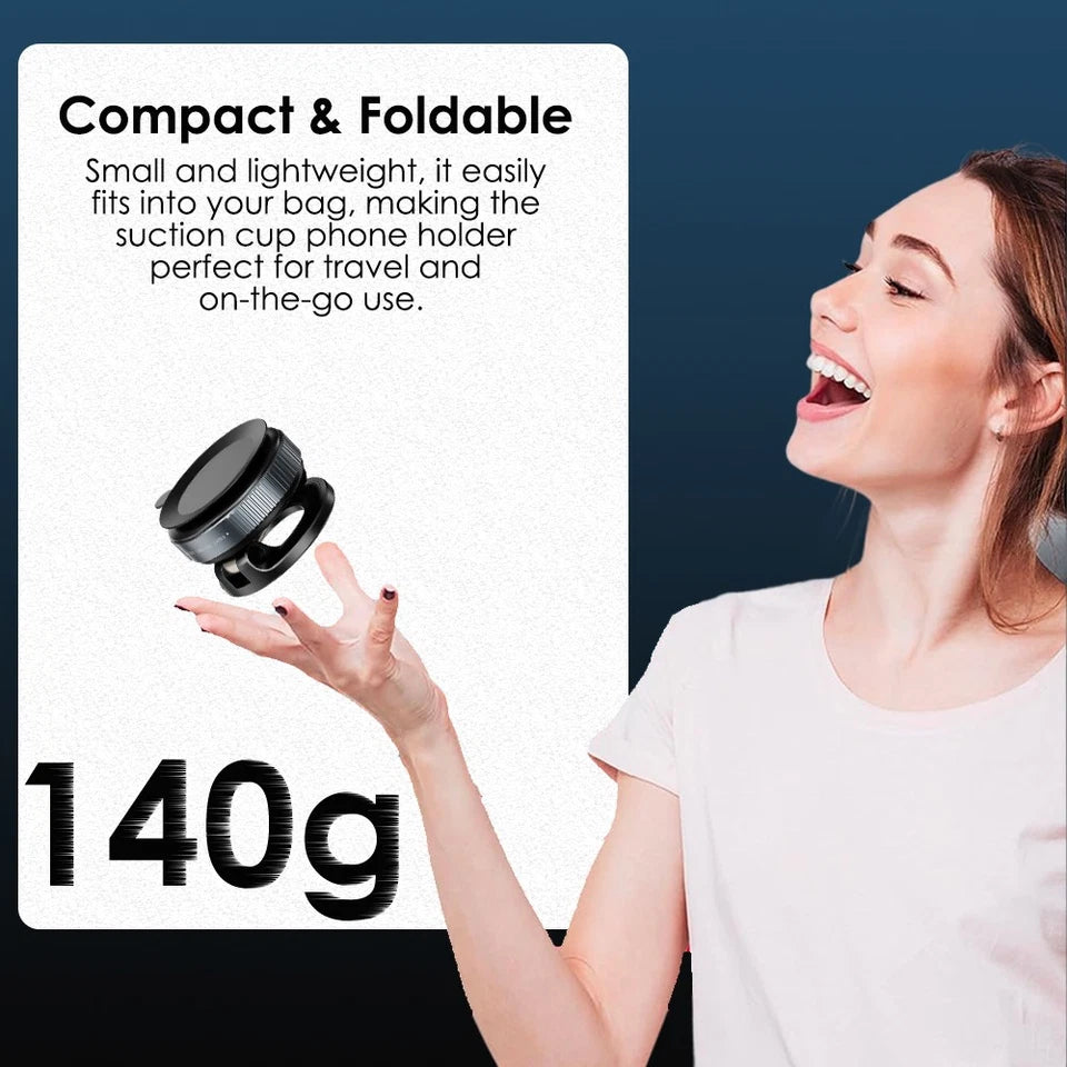 Alloy Folding Strong Magnet Magnetic Phone Holder Desk Wall Car Vacuum Suction Windshield Dashboard Mobile Holder Window Mount