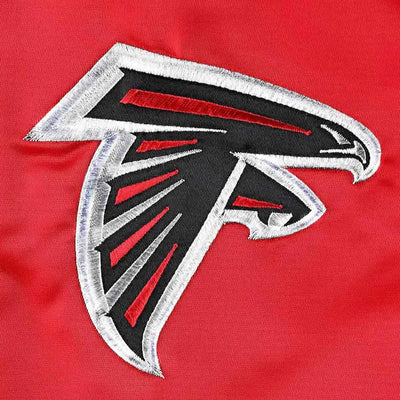 Atlanta Falcons Full-Snap Varsity Red Satin Men's Bomber Jacket