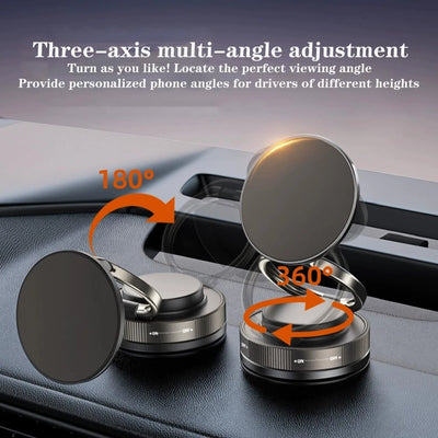 360 Vacuum Strong Magnetic Phone Holder Suction Cup Car Desk Wall Stand Foldable