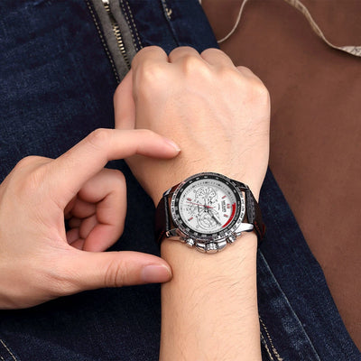 Waterproof Durable MEGIR Men's Stainless Steel Analog Sports Quartz Wrist Watch